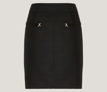 Mini skirt with a diagonal zipper