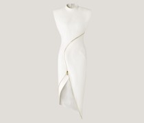 Midi dress with front zip