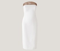Longuette cocktail dress with embroidery