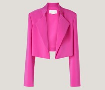 Cropped jacket with lapels
