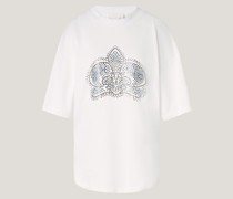 T-shirt with rhinestone orchid