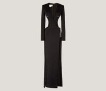 Black evening dress with rhinestones