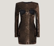 Sequined dress with front cut-outs