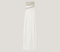 Long dress with embroidered bodice