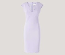 Cocktail dress with scalloped profiles