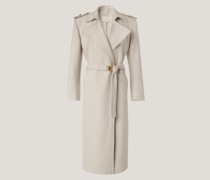Wool belted trench