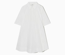 Kurzärmliges Hemdblusenkleid In A-Linie