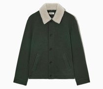 Jacke Aus Twill Mit Abnehmbarem Kragen