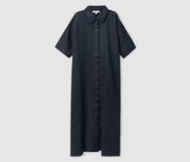 Lockeres Hemdblusenkleid Aus Leinen
