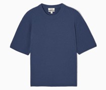 Bouclé-T-Shirt Mit Lockerer Passform