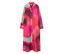 Hemdblusenkleid In Maxilänge Mit Print