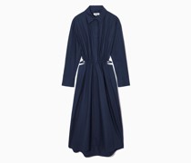 Hemdblusenkleid In Midilänge Mit Cut-Outs