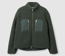 Teddy-Jacke Mit Aufgesetzter Tasche