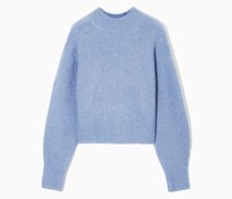 Verkürzter Pullover Aus Alpaka-Mix Mit Stehkragen