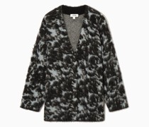 Schildpatt-Strickjacke Aus Alpaka-Mix-Jacquard