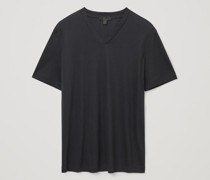 Schmales T-Shirt Mit V-Ausschnitt