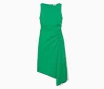 Asymmetrisches Midikleid Mit Raffungen