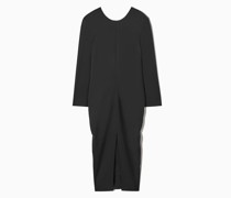 Drapiertes Midikleid Aus Woll-Mix