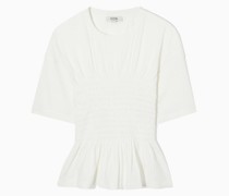 T-Shirt Mit Gesmokten Details