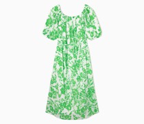 Schulterfreies Kleid Mit Blumenprint