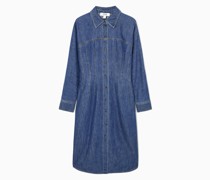Oversized-Hemdblusenkleid Aus Denim