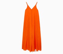 Midikleid Mit V-Ausschnitt Und Falten