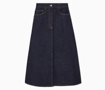 Midirock Aus Denim In A-Linie