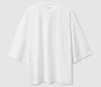 Oversized-T-Shirt Mit Kleinem Stehkragen