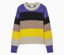 Verkürzter Grobstrickpullover Aus Wolle