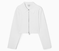 Verkürzte Jacke Aus Feinstrick
