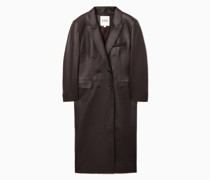 Oversized-Mantel Aus Leder