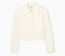 Verkürzte Jacke Aus Twill