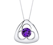 Mystischer keltischer Knoten mit Amethyst Trinite