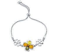 Armband mit Vierblatt aus Bernsteinen Lucky
