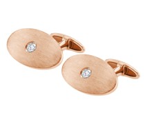 Ovale Manschettenknöpfe aus Roségold mit Diamanten Valentine