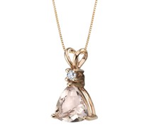 Anhänger aus Roségold mit Morganit und Diamant Anika