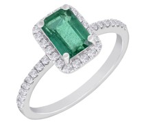 Wunderschöner Smaragd-Ring aus 750 Gold mit Diamanten Cheniah