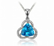 Halskette mit Topas und Diamanten Lobet
