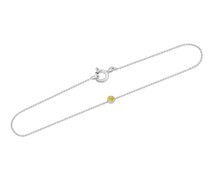 Minimalistisches Armband aus Platin mit gelbem Diamant Callum