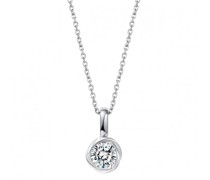 Glänzende Halskette aus Platin mit zertifiziertem Diamant Matiss