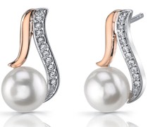 Ohrringe mit weißen Perlen Lamesi