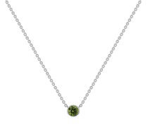 Halskette aus Platin mit grünem Diamant Cloud