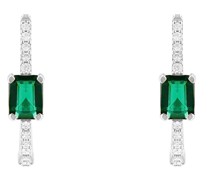 Creolen mit Diamanten und Smaragden Jade