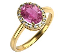 Verlobungsring mit rosa Saphir und Diamanten Yaras