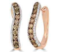 Ohrringe mit champagne und weißen Diamanten Connie