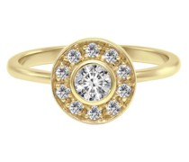 Halo Verlobungsring mit Diamanten Fernanda
