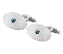 Manschettenknöpfe aus Platin mit blauen Diamanten Varen