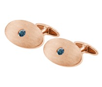 Manschettenknöpfe aus Gold mit blauen Diamanten Taniel