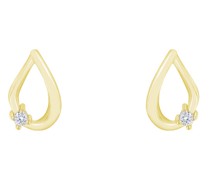 Goldohrringe in Tropfenform mit Diamanten Grace