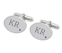 Manschettenknöpfe mit blauen Diamanten Rigel